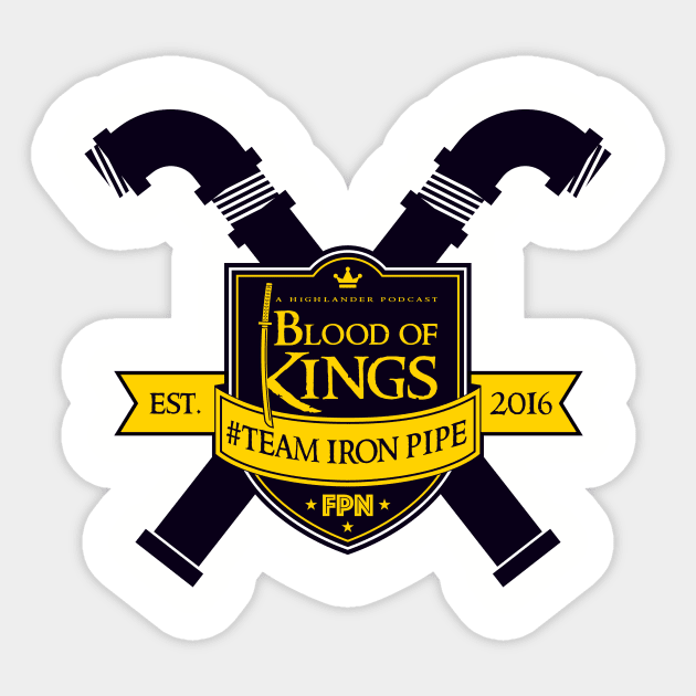 Blood of Kings Team Iron Pipe (Black) Sticker by Fandom Podcast Network